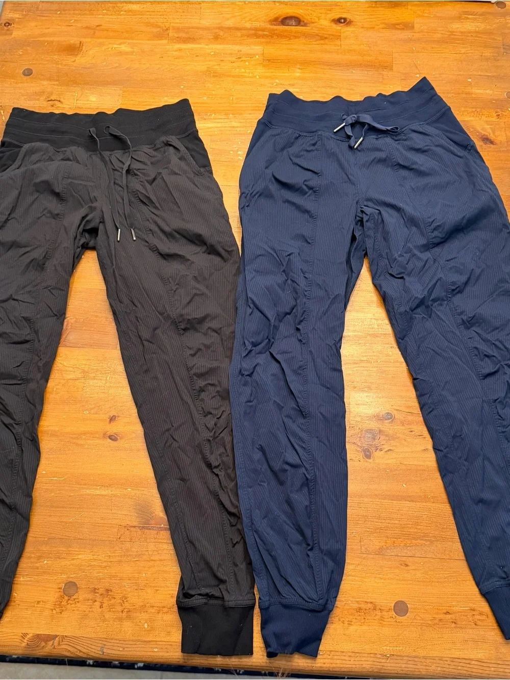 Two Lululemon Dance Studio Pants Black and Blue